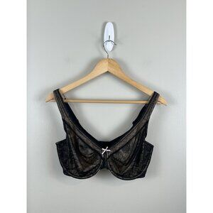 Cacique Black Lace‎ Bra Underwire Full Coverage 36DDD